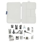 VHBW 15 Részes Varrógép Nyomótalp Készlet Alacsony Szárral - Univerzális Sewi