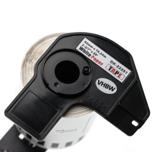 VHBW Brother DK-22251 Label - 62mm x 15.24m + Holder