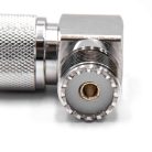 VHBW Koaxialadapter N Stecker SL-16 Buchse - HF Adapter, Rechtwinklig