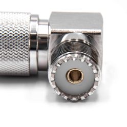   VHBW Koaxialadapter N Stecker SL-16 Buchse - HF Adapter, Rechtwinklig