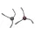 VHBW Ecovacs 2x Side Brush Set, Red/Green