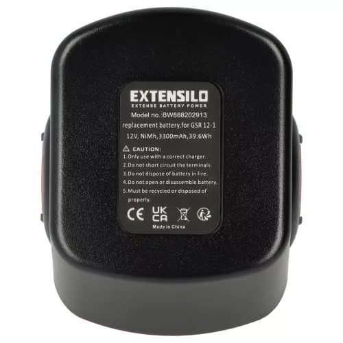 VHBW Electric Tool Battery 2 607 335 261, 2 60 7335 249 - 3300 mAh 12 V NiMH