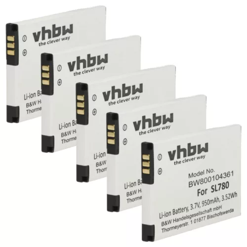 VHBW Battery Siemens S30852-D2152-X1, 4250366817255 - 950 mAh 3.7 V Li-Ion