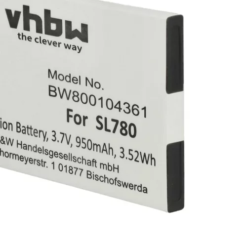VHBW Battery Siemens S30852-D2152-X1, 4250366817255 - 950 mAh 3.7 V Li-Ion