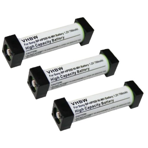 VHBW Vezeték nélküli fejhallgató Akkumulátor BP-HP550, 1-756-316-22, 1-756-316-21 - 700 mAh 1,2 V NiMH