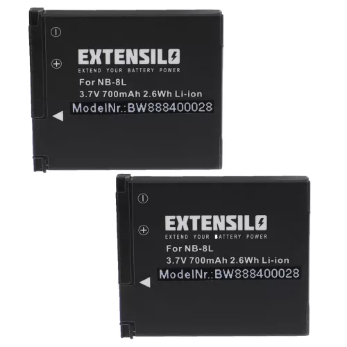 VHBW Camera Battery Canon NB-8L - 700 mAh 3.7 V Li-Ion