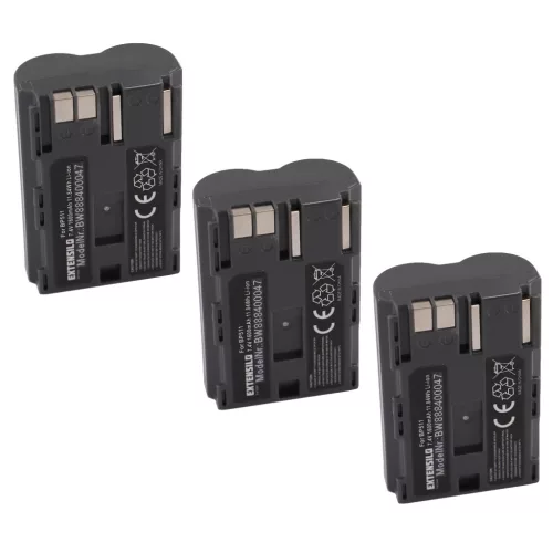 VHBW Kamera Akku BP-508, BP-535, BP-511A, BP-511, BP-522, BP-512, BP-514 - 1600 mAh 7,4 V Li-Ion