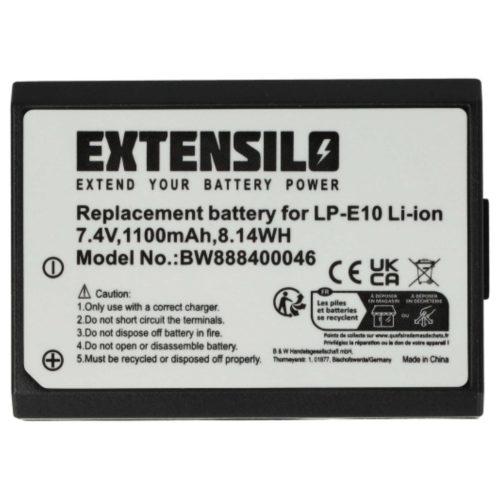 VHBW Camera Battery LP-E10 - 1100 mAh 7.4 V Li-Ion
