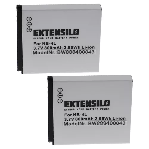 VHBW Akku Canon NB-4L Ersatz - 800 mAh 3,7 V Li-Ion