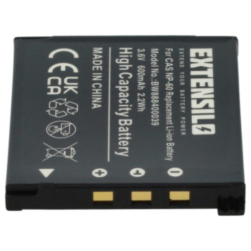 VHBW Akku für Casio NP-60 - 600 mAh 3,7 V Li-Ion