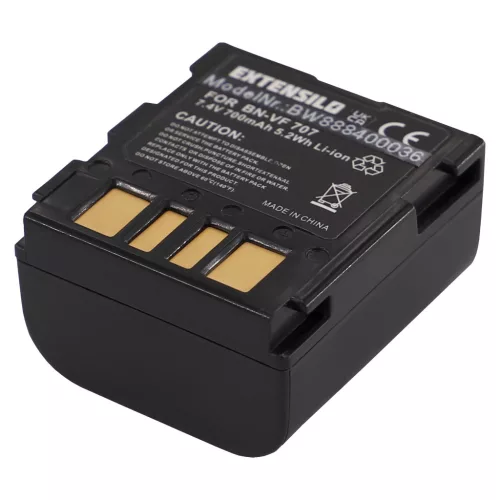 VHBW Camera Battery JVC BN-VF707, BN-VF707U, BN-VF714, BN-VF714U, BN-VF733, BN-VF733U - 700 mAh 7.4 V Li-Ion
