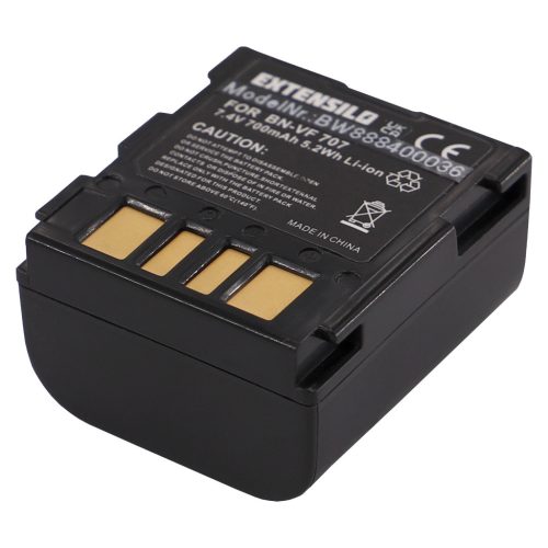 VHBW Camera Battery JVC BN-VF707, BN-VF707U, BN-VF714, BN-VF714U, BN-VF733, BN-VF733U - 700 mAh 7.4 V Li-Ion