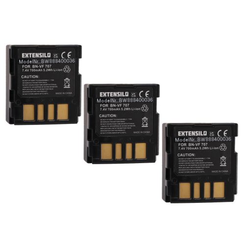 VHBW Camera Battery JVC BN-VF707, BN-VF707U, BN-VF714, BN-VF714U, BN-VF733, BN-VF733U - 700 mAh 7.4 V Li-Ion