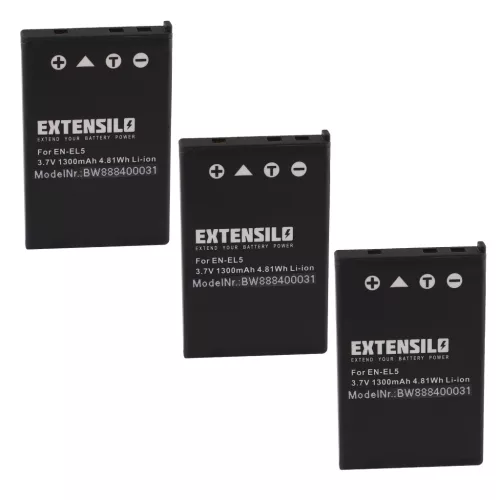 VHBW Camera Battery EN-EL5 - 1300 mAh 3.7 V Li-Ion