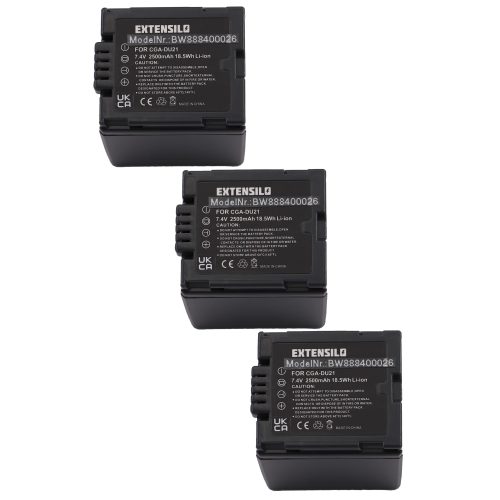 VHBW Camera Battery DZ-BP21, DZ-BP14s, DZ-BP07s - 2500 mAh 7.4 V Li-Ion