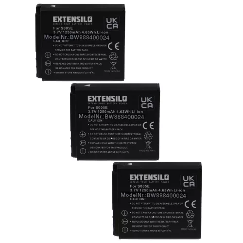 VHBW Battery Fujifilm NP-70 - 1250 mAh 3.7 V Li-Ion