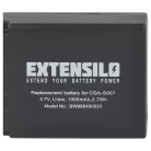 VHBW Kamera Akku CGA-S007E, CGA-S007A/B, CGA-S007, CGA-S007A/1B - 1000 mAh 3,7 V Li-Ion