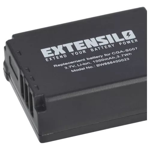 VHBW Kamera Akku CGA-S007E, CGA-S007A/B, CGA-S007, CGA-S007A/1B - 1000 mAh 3,7 V Li-Ion