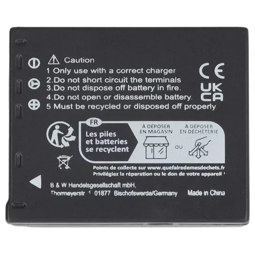 VHBW Kamera Akku CGA-S007E, CGA-S007A/B, CGA-S007, CGA-S007A/1B - 1000 mAh 3,7 V Li-Ion