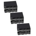 3x Battery replaces Sony NP-730, NP-F550, NP-530, NP-930, NP-F530, NP-F330, NP-F570 - 6600mAh, 7.4V, Li-Ion
