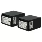 2x Akku ersetzt Sony NP-FH50, NP-FV40, NP-FH100, NP-FH71, NP-FV100, NP-FV30 - 3300mAh, 7.4V, Li-Ion