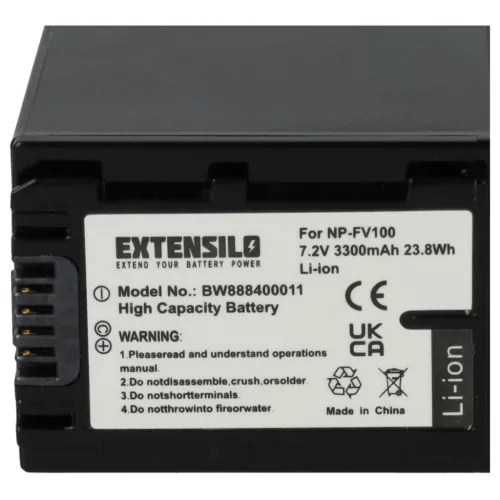 2x Akku ersetzt Sony NP-FH50, NP-FV40, NP-FH100, NP-FH71, NP-FV100, NP-FV30 - 3300mAh, 7.4V, Li-Ion