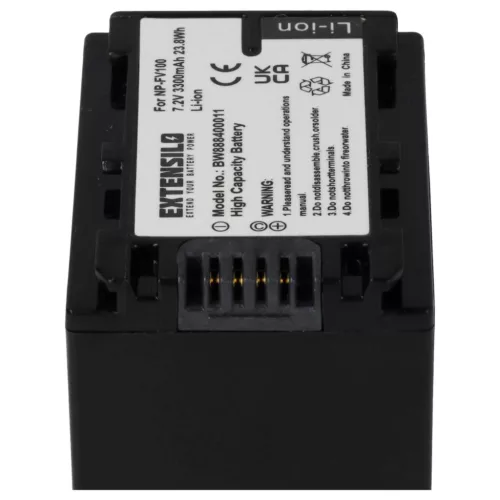 2x Akku ersetzt Sony NP-FH50, NP-FV40, NP-FH100, NP-FH71, NP-FV100, NP-FV30 - 3300mAh, 7.4V, Li-Ion