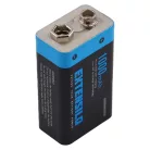 VHBW 9V Blockakku Daitem BATV13 - 1000 mAh 9 V Li-Ion + Micro USB Port