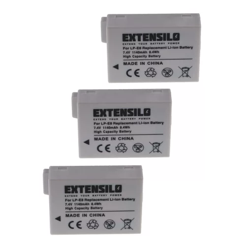 VHBW Kamera Akku Canon LP-E8 - 1140 mAh 7,4 V Li-Ion