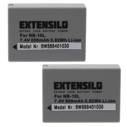 VHBW Kamera Akku Canon NB-10L - 800 mAh 7,4 V Li-Ion