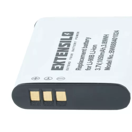 VHBW Battery Olympus Li-92B, Li-90B - 1050 mAh 3.7 V Li-Ion