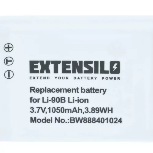 VHBW Akku Olympus Li-92B, Li-90B - 1050 mAh 3,7 V Li-Ion