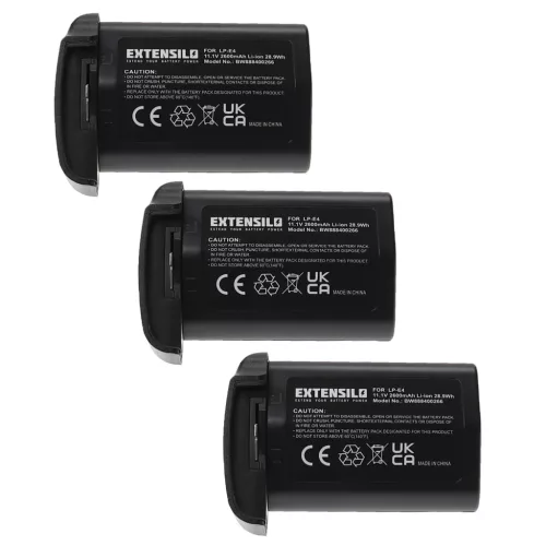 VHBW Akku Canon LP-E4N, LP-E4 - 2600 mAh 11,1 V Li-Ion