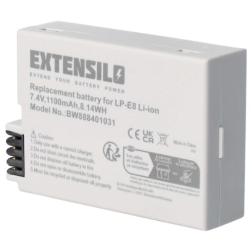 VHBW Kamera Akku Canon LP-E8 - 1100 mAh 7,4 V Li-Ion