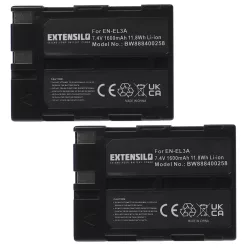 VHBW Camera Battery EN-EL3, EN-EL3a - 1600 mAh 7.4 V Li-Ion