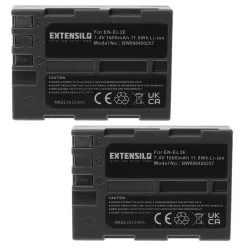 VHBW Camera Battery EN-EL3e - 1600 mAh 7.4 V Li-Ion