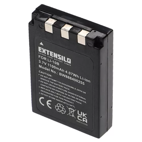 VHBW Battery Olympus Li-10B, Li-12B - 1100 mAh 3.7 V Li-Ion