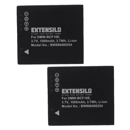 2x Akku ersetzt Panasonic CGA-S009E, CGA-S106C, CGA-S/106B, CGA-S/106C, CGA-S009 - 1000mAh, 3.7V, Li-Ion