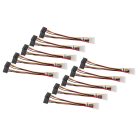 VHBW Stromkabel 10x Y Power Kabel - 19,5 cm