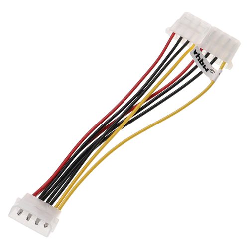 VHBW Stromkabel 2x Molex Buchse - IDE Y Stromkabel, 18 cm