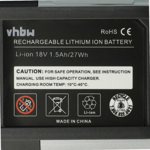 VHBW Battery Gardena BLi-18, 9839-20, 9840-20 - 1500 mAh 18 V Li-Ion