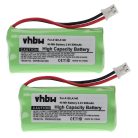 VHBW Vezetékes telefon akkumulátor 55AAAHR2BMX, 220436C1, 41AAAH2BMX, 220382C1 - 800 mAh 2,4 V NiMH