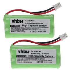   VHBW Wired Phone Battery 55AAAHR2BMX, 220436C1, 41AAAH2BMX, 220382C1 - 800 mAh 2.4 V NiMH