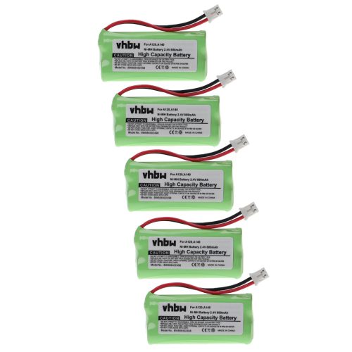 VHBW Cordless Phone Battery 55AAAHR2BMX, 220436C1, 41AAAH2BMX, 220382C1 - 800 mAh 2.4 V NiMH