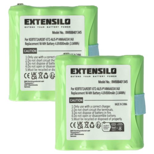 VHBW Radio Battery KEBT072A, BATT4R, BATT-4R, KEBT-072-A - 800 mAh 4.8 V NiMH