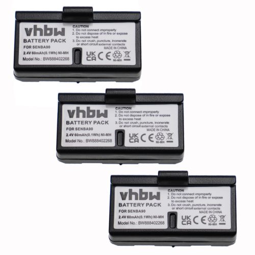 VHBW Wireless Headset Battery BA90, E90, E180 - 60 mAh 2.4 V NiMH