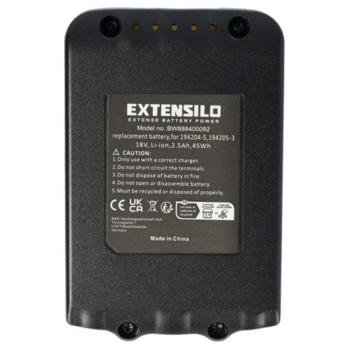 2x Battery replaces Makita 194204-5, 194230-4, 194309-1, 194205-3 Electric Power Tool - 2500 mAh, 18 V, Li-Ion