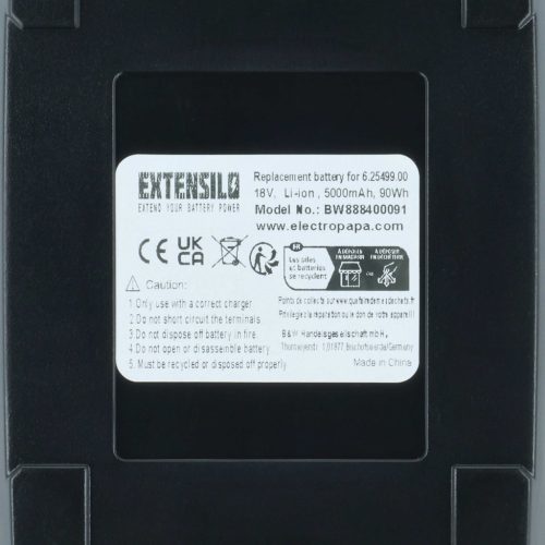 VHBW Electric Tool Battery Metabo 6.25459, 6.25457.00, 6.25346.00 - 5000 mAh 18 V Li-Ion