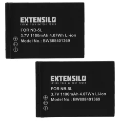 VHBW Akku Canon NB-5L Ersatz - 1100 mAh 3,7 V Li-Ion