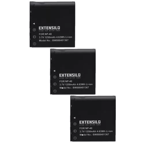 VHBW Battery BenQ NP-40DBA, NP-40, NP-40DCA - 1250 mAh 3.7 V Li-Ion